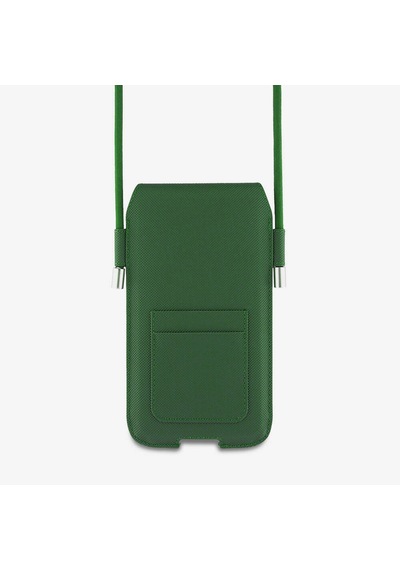 Lacoste Lisanslı Çapraz Vücut Askılı Pu Pike Desenli 6.7 İnç'e Kadar Universal Kılıf Yeşil