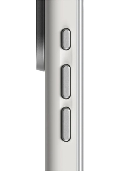 Apple Uyumlu iPhone 17 Pro Max A17 Slim Darbeye Dayanıklı Kamera Kontrol Kapaklı Magsafe Özellikli Kılıf Beyaz