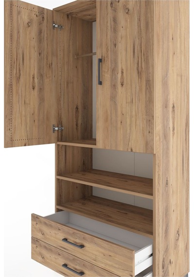 Hyperion Dolap 3 Raflı 2 Çekmeceli Tek Askılı 88x44x195 Çam-çam Çam Hyperion Dolap 3 Raflı 2 Çekmeceli Tek Askılı 88x44x195 Çam-çam Çam
