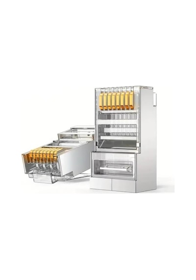 Koodmax - 100 Adet - 3u" Gold Plated Stp Cat5e Rj45 Metal Konnektör - 8p8c Ethernet Kablo Ucu Jack