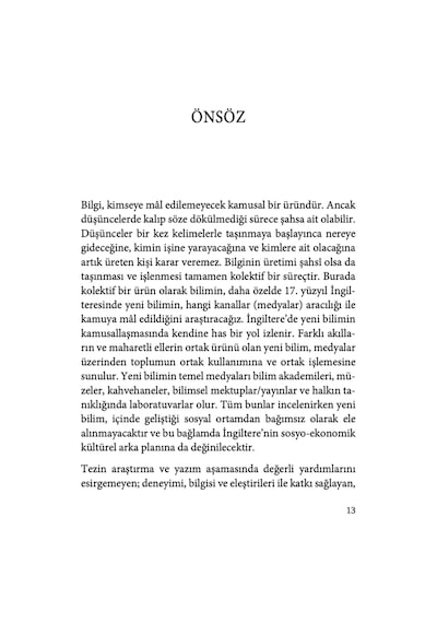 Yeni Bilginin Dolaşım Araçları: 17. Yüzyıl İngiltere Sinde Yeni Bilginin Kamusallaşması Sku: Smgstk17161f368e