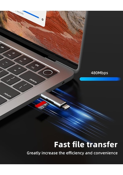 Usb C Yıldırım Mikro Sd Kart Okuyucu 2in1 İphone16 15 14 Pro Apple Adaptörü İçin Dijital Kamera Tf Bellek Fotoğraf Depolama Transferi İpad İçin Uyumlu Samsung C Tipi Kompakt Aksesuarlar Android