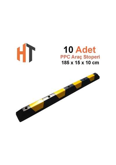 Oto Park Araç Stoperi Ppc 180x15x10 Cm 10'lu İndirimli Set