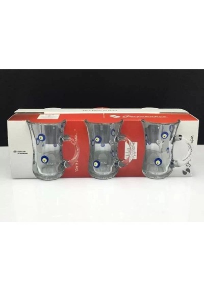 Paşabahçe 55411 Nazar Kulplu Bardak 6 Lı