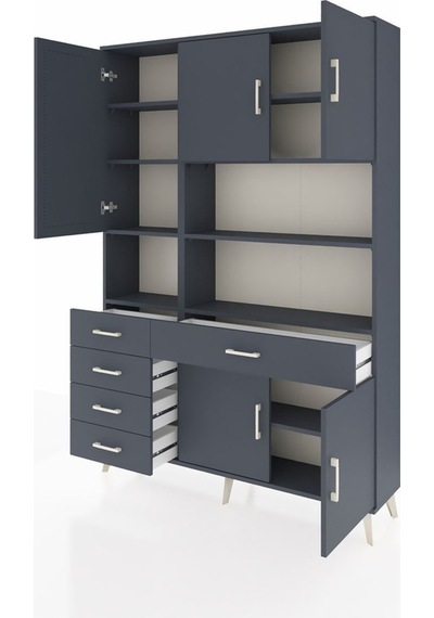 Arges Dolap 9 Raflı 5 Çekmeceli 5 Kapaklı 132x30x195 Antrasit-antrasit/antrasit Antrasıt/antrasıt Arges Dolap 9 Raflı 5 Çekmeceli 5 Kapaklı 132x30x195 Antrasit-antrasit/antrasit Antrasıt/antrasıt