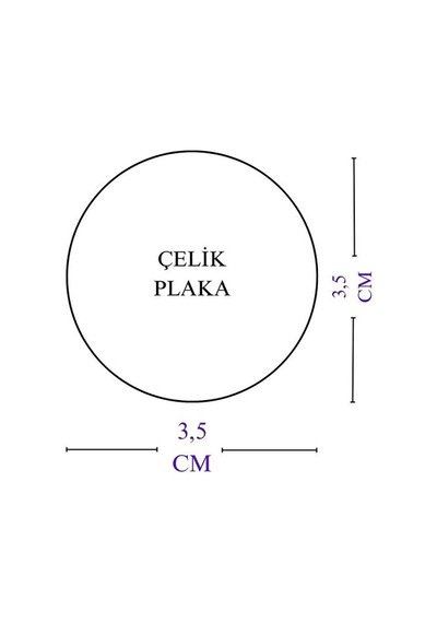 İpli Yaşam Çiçeği Gümüş Renk Çelik Çift Taraflı Ayetel Kürsi/ Fel