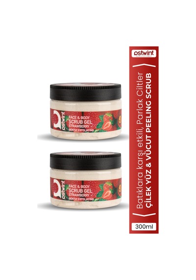 Peeling Gel 300 Ml Strawberry Scrub 2 Adet