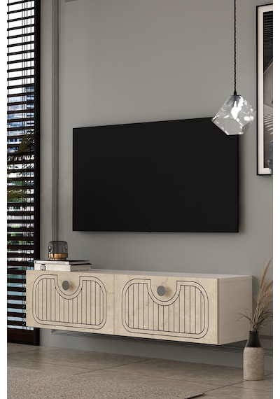 120dhdtda3btg Hera Lazer Desenli Duvara Monte Tv Sehpası Beyaz-traverten-gümüş 120dhdtda3btg Hera Lazer Desenli Duvara Monte Tv Sehpası Beyaz-traverten-gümüş