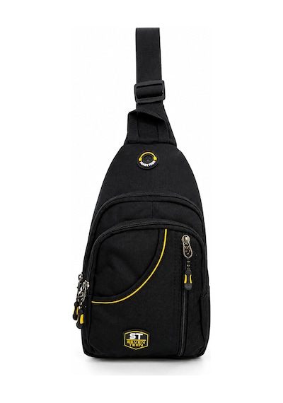 Seventeen Unisex Spor Çok Bölmeli Çapraz Askılı Body Bag Siyah-sarı