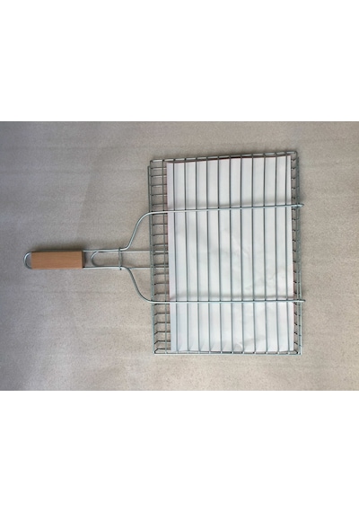 Ahşap Saplı Tel Izgara - Mangal Izgarası - Küçük Boy 26Cm x 37Cm