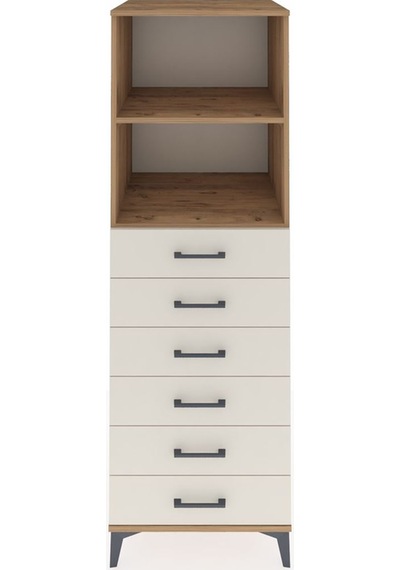 Kronos Dolap 2 Raflı 6 Çekmeceli 60x59x182 Çam-aytaşı Çam