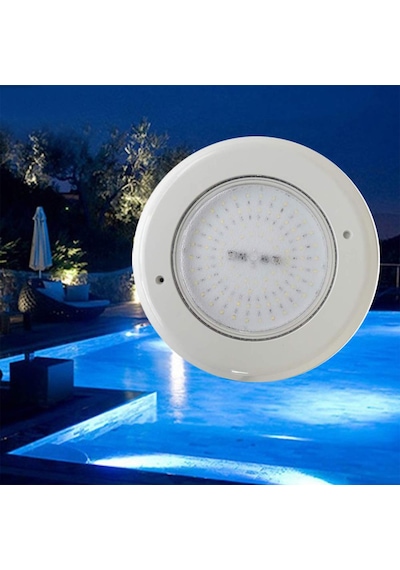 Midi Havuz Sıva Üstü Led Aydınlatma Ampülü Lamba Sıcak Beyaz A-1208 9w 12v Ip68