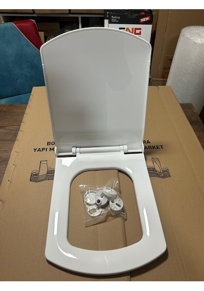 Klozet Kapağı Kare Slim Yavaş Kapanan Kapak Kaan Beyaz