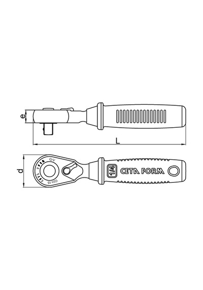 CETA FORM C01-15 1/4'' Mini Cırcır Kolu