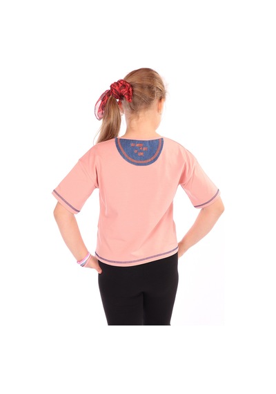 Toontoy Kids Toontoy Kız Çocuk Roses Yazı Baskılı Tişört Koyu Pudra
