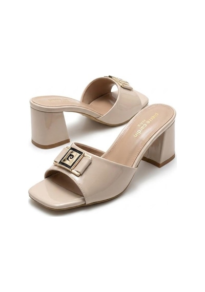 Pierre Cardin 55787 Rugan 7 Cm Yüksekliği Topuklu Kadın Terlik Bej