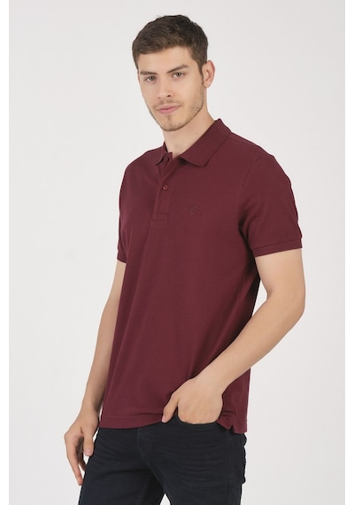 Classıc Pamuk Regular Comfort Erkek Polo Yaka Tişört Koyu Bordo