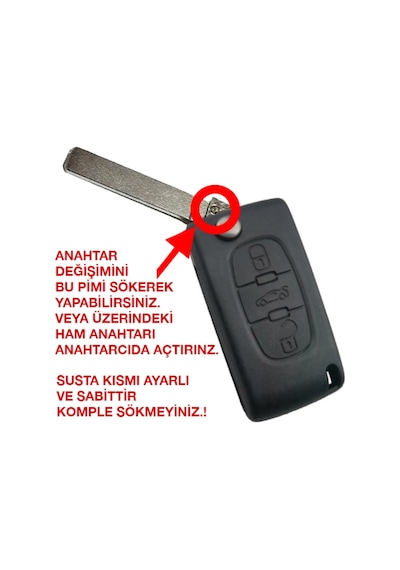Peugeot 407 Citroen C4 C5 3 Butonlu Sustali Anahtar Kumanda Kabi 323302779