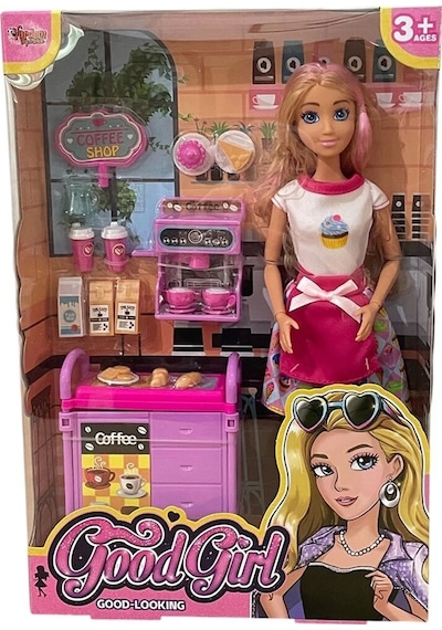 Wg66748 Vardem Kutulu Kafe İşleten Bebek Set 11,5 İnç