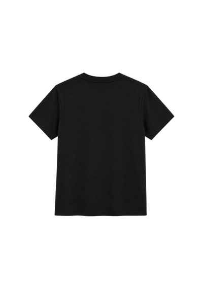 Vadon 1009 Kadın Pamuklu Regular Fit Bisiklet Yaka Yumuşak Dokulu Kısa Kollu Basic T-shirt Siyah