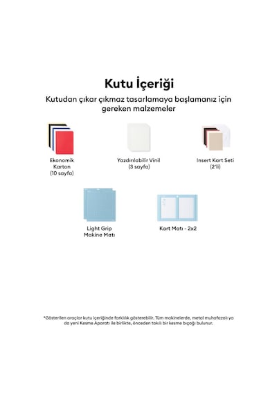 Cricut 2012405 Explore 5 Başlangiç Paketi Kesi Ci Maki Ne + Sarf Malzemeler Paketi