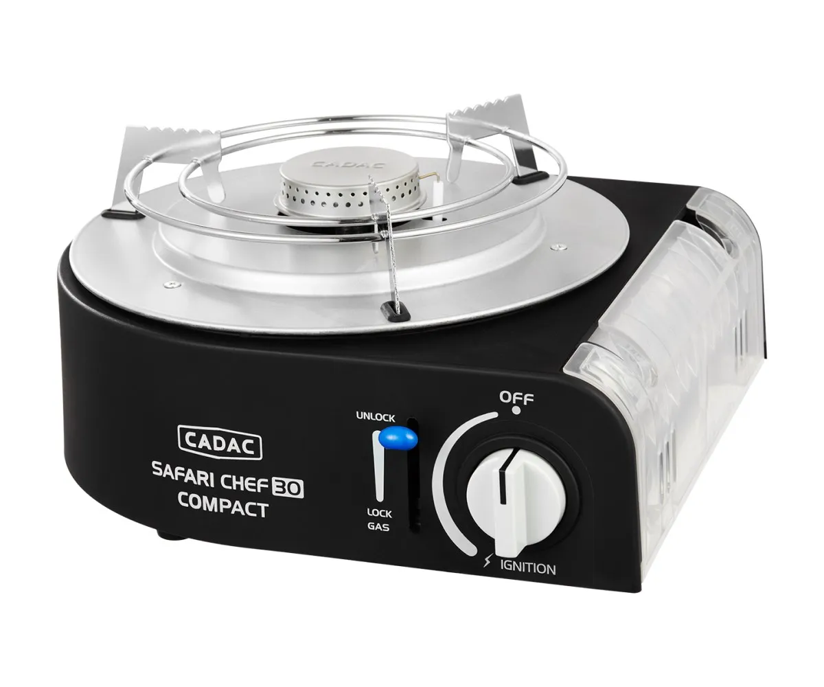 Cadac Safari Chef 30 Hp Barbekü - Kartuşlu Gümüş - Siyah