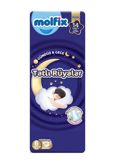 Molfix Tatlı Rüyalar Bebek Bezi 6 Beden15+ Kg Extra Large 192 Adet