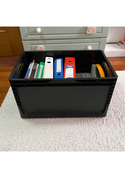 Alpbx 1.kalite Siyah Plastik Kasa 60x40x32 Cm - Kutu 65 Litre
