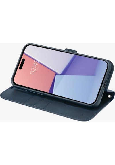 Spigen Apple Uyumlu iPhone 15 Pro İle Kılıf Wallet S Pro Navy