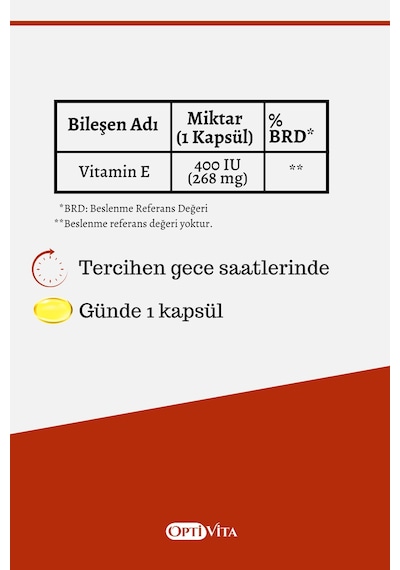 Optivita Vitamin E 400 IU 268 MG 50 Softjel