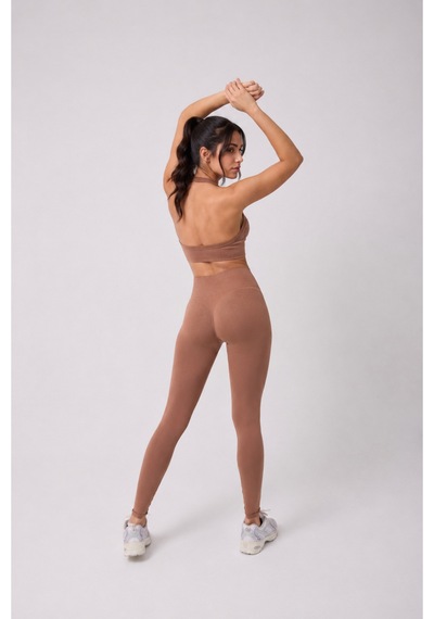 Jolt Kind Model Kalça Büzgülü Yüksek Bel Toparlayıcı Seamless Tayt Kahverengi