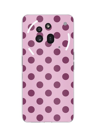 Nothing Phone 3a Pro Uyumlu Mor Puantiyeler Baskılı Silikon Kılıf