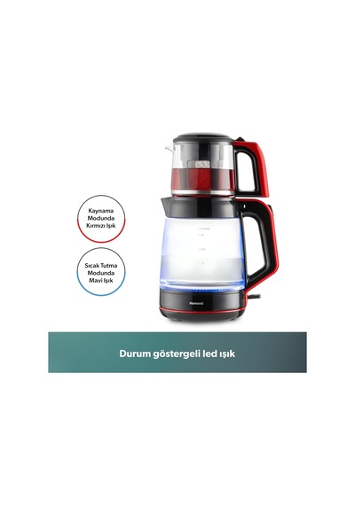 Infinity Xl 1764h Cam Çay Makinesi Siyah Kırmızı Genel
