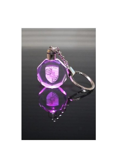 Porsche Işıklı Anahtarlık 7 Renk Şık Oto Car Keychain Led