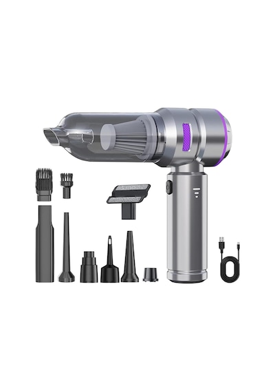 Lf-6122 4'ü 1 Arada Çantalı Araç İçi Süpürge El Süpürgesi 16000pa Güçlü Çekim Fırçasız Motor