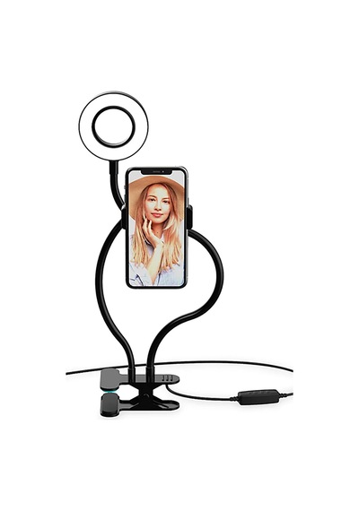 Led Ring Light Youtuber Light Stüdyo Işığı Akrobat Selfie Led Masa Lambası 3 Renk Işıklı 2in1