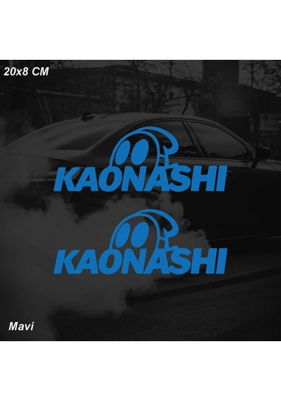 Kaonashı Japon Otomobil Sticker Jdm Sticker Motosiklet Araba Laptop Sticker Yapışkanlı Folyo Mavi