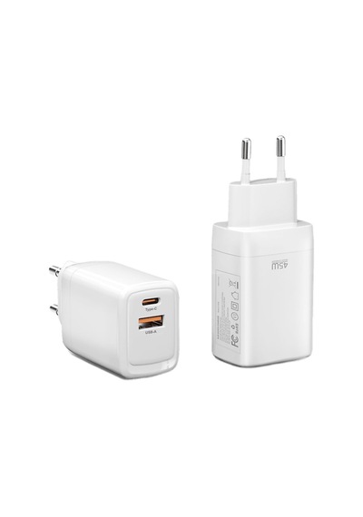 Piili 45 W PD - Q3.0 USB Şarj Adaptörü - Beyaz