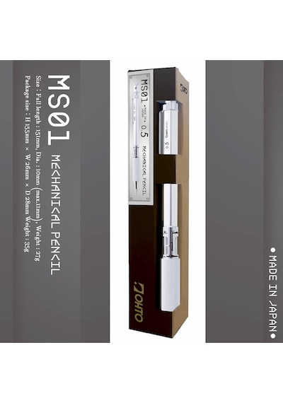 Otomatik Mekanik Kurşun Kalem 0.5mm Ms01-sp5-sv Gümüş
