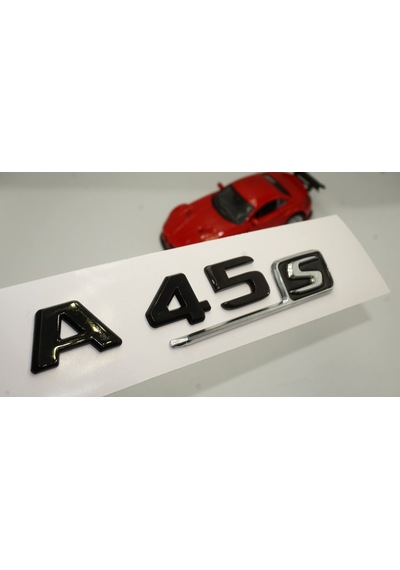 A 45 S Bagaj Parlak Siyah ABS 3M 3D Yazı Logo