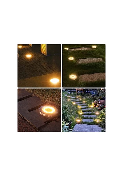 Ayrex Jsdoin Solar Lights Dış Mekan Bahçe Tavan Lambası, Güneş Enerjisiyle Çalışan 8 Led, Peyzaj, Yürüme Yolu