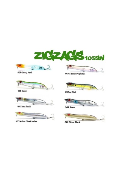 Fujin Zigzags 105sw 10gr Maket Balık 073 Yellow Cheek Mullet