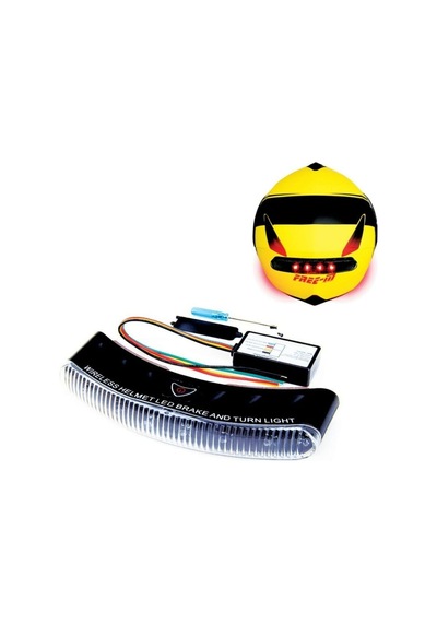 Motosiklet Kablosuz Kask İkaz Stop Led Suya Dayanıklı Wıreless Sert Plastik Motor Kablosuz Led