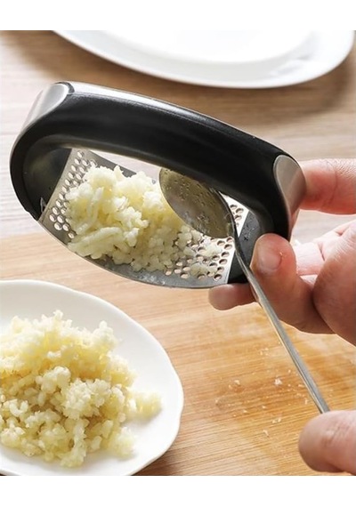 Yeni Sarımsak Ezici Paslanmaz Çelik Garlic Press, Sarımsak Ezme Aleti Aparatı 1 Adet Çok Renkli