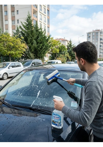 Teleskopik Saplı Süngerli Cam Silici Çekçek 90 Cm