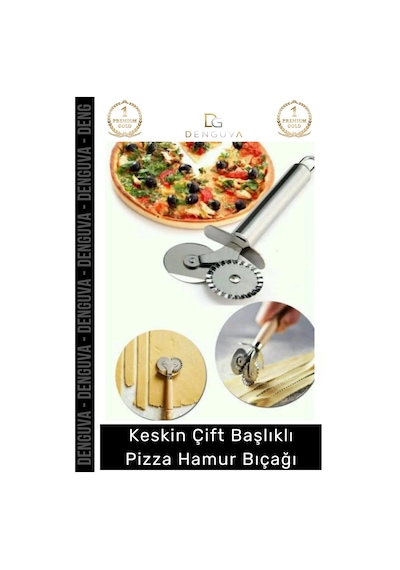 Hamurbıçağı Paslanmaz Çelik Keskin Profesyonel Mutfak Pratik Hamur Çift Başlıklı Pizza Hamur Bıçağı Çok Renkli