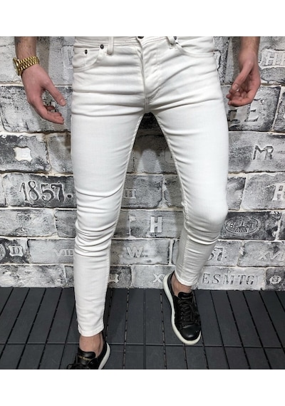 Skinny Fit Likralı Bilek Boy Jean Erkek Kot Pantolon (327665683)