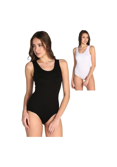 Tutku Kadın 6'lı Paket Kalın Askılı Likralı Kancalı Çıtçıtlı Body Zıbın Siyah Karışık