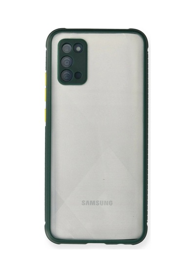 Galaxy A02s Kılıf Miami Şeffaf Silikon - Koyu Yeşil Diğer