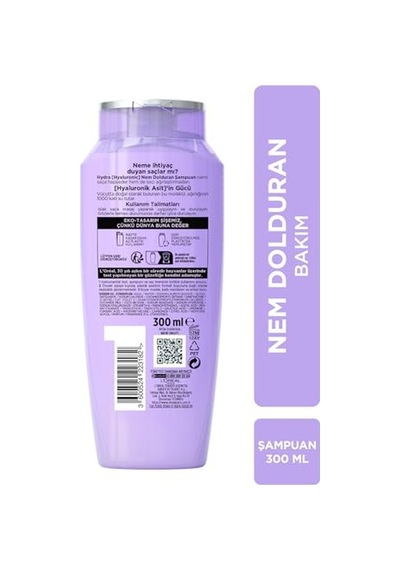 L'oréal Paris Elseve Hydra Hyaluronic Nem Dolduran Bakım Şampuanı 300 Ml Diğer